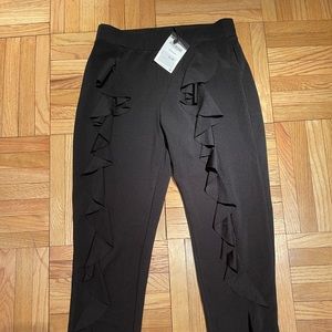 Ruffled black pants